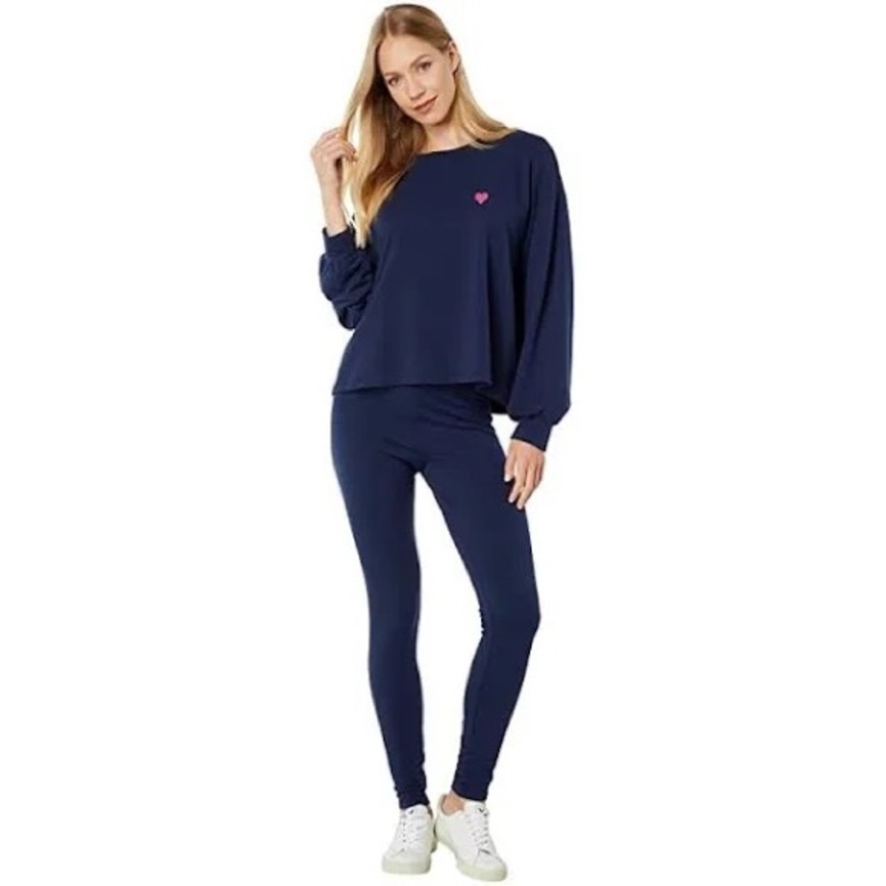 SUNDRY Heart Drapey Sweatshirt - Picture 4 of 7